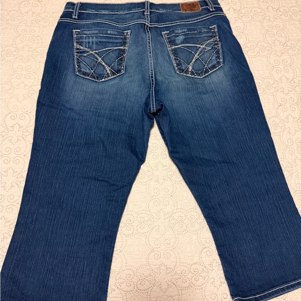 BKE Flare Drew Crop 36 Blue Jeans